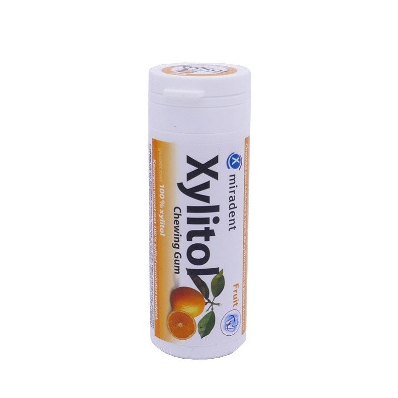 Miradent xylitol chewing gum fruits B30