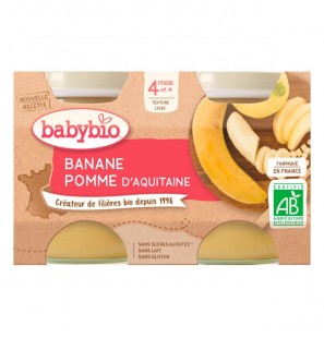 BABYBIO - PETIT POT POMME FRAISE 2 X 130 G - Bio Pour Bébés