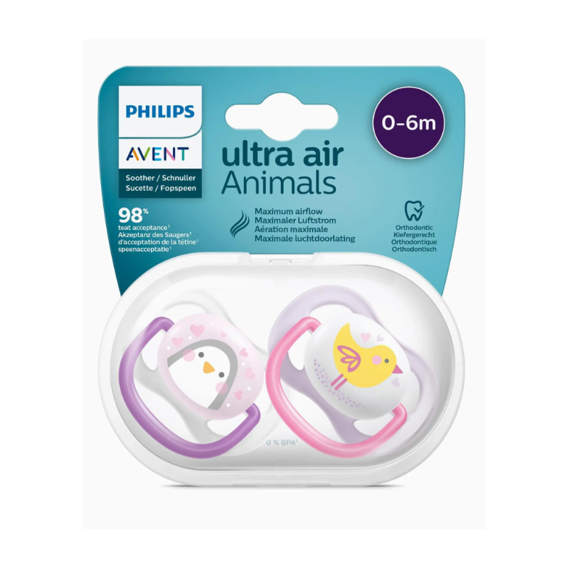 Acheter Sucette Ultra air 0-6 mois fille 2 unités Philips Avent