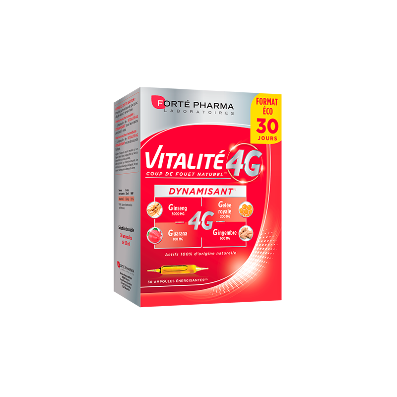 Forté Pharma Vitalité 4G + 30% free of charge Ampoules 23+7pieces