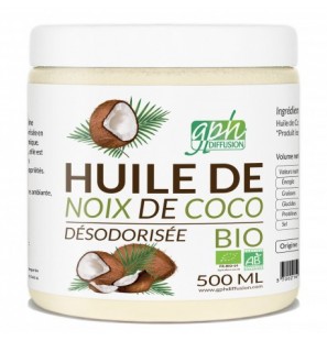 Huile de coco bio 100 vegan 400ml non raffinée & crue